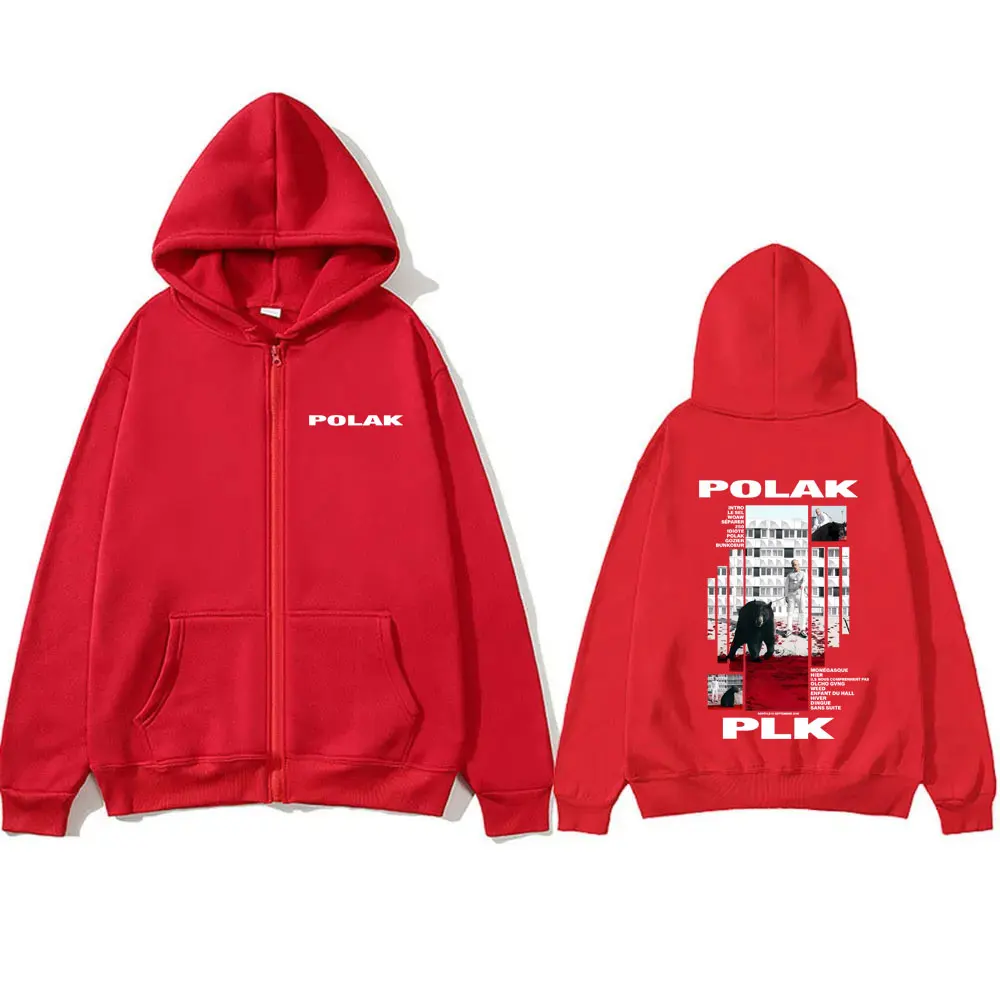 Rapper Plk Polak Print Zipper  - Mens Fashion Zip Up Hoodies review and price