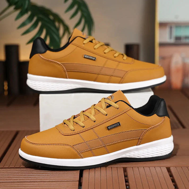 Leather PU Men's Shoes Sneaker - Mens Fashion Trainers review and price