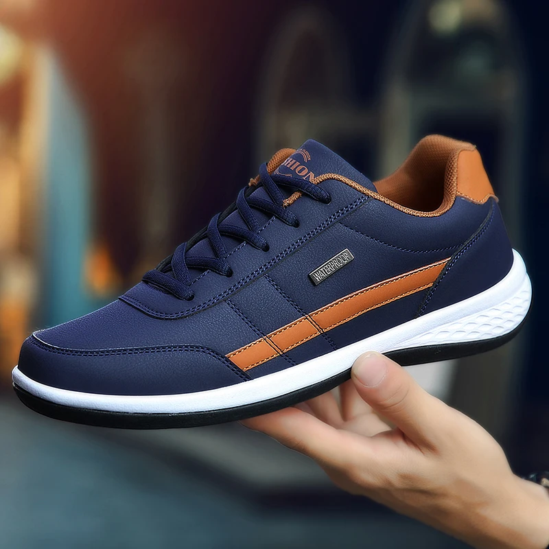 Leather PU Men's Shoes Sneaker - Mens Fashion Trainers review and price