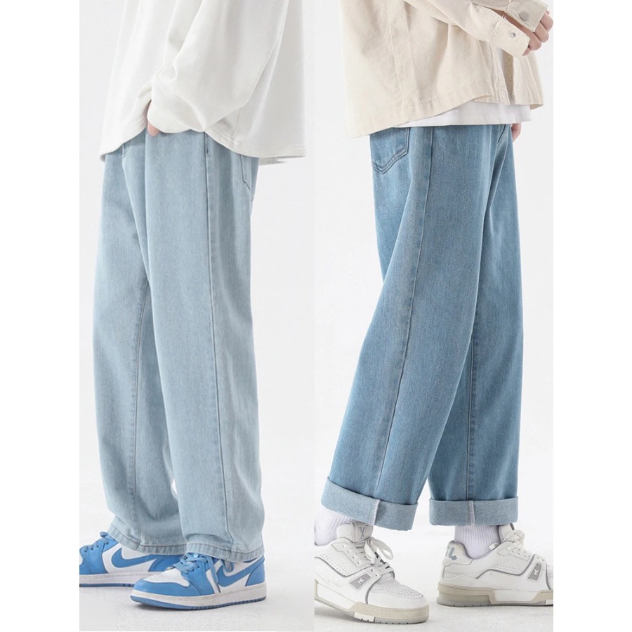2026 New Korean Fashion Men's  - Men'S Fashion Grey Jeans review and price