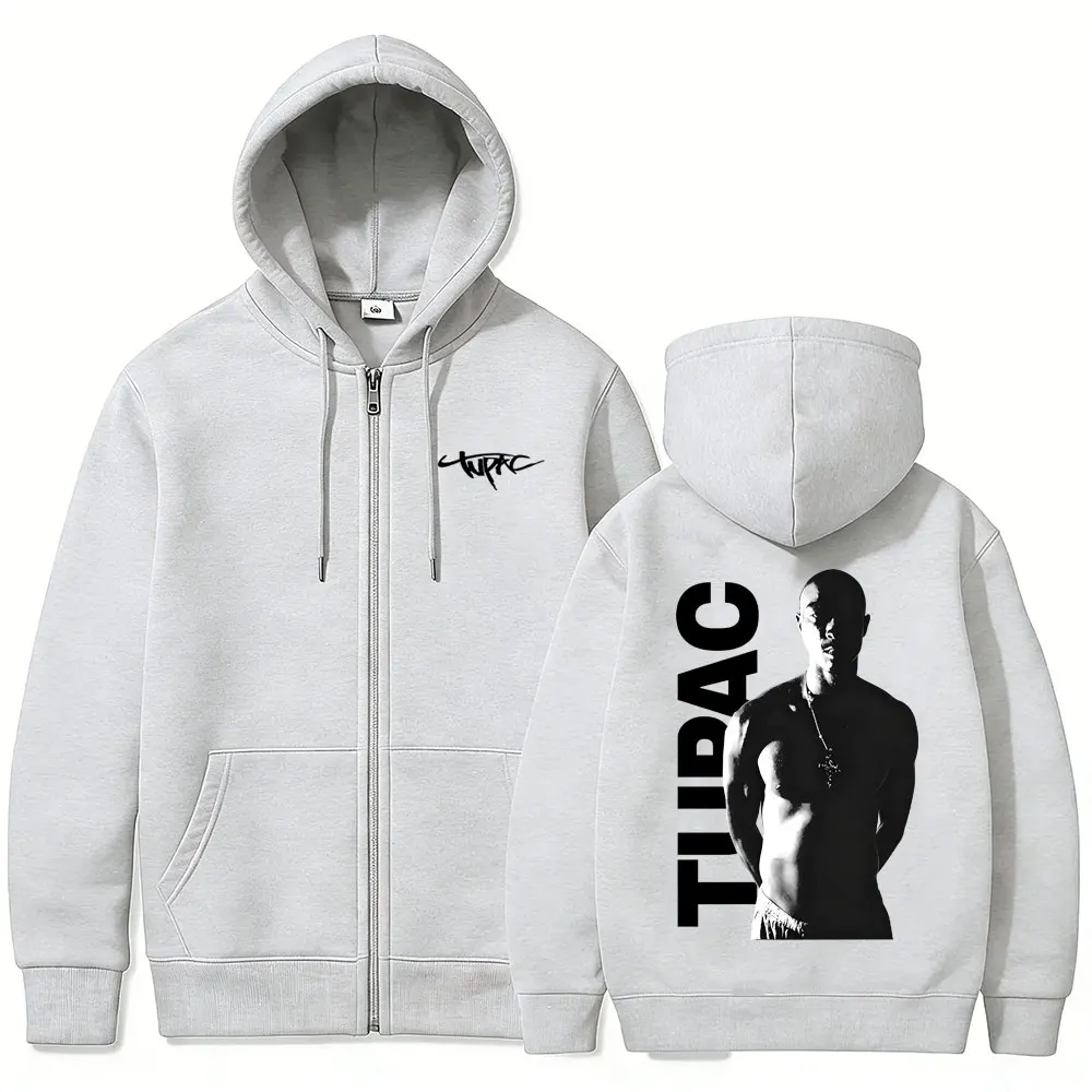 Rapper Tupac 2pac Zipper Hoodi - Mens Fashion Zip Up Hoodies review and price